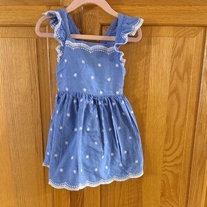 Cat & Jack Blue Dress with White Accents